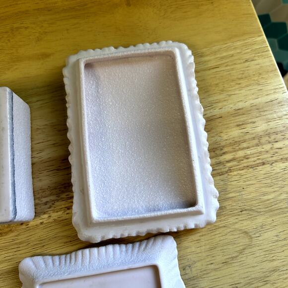 Vintage Ardalt Japan Lenwile China Cigarette box + 2 ashtrays pink ladies 6008E - Picture 8 of 11